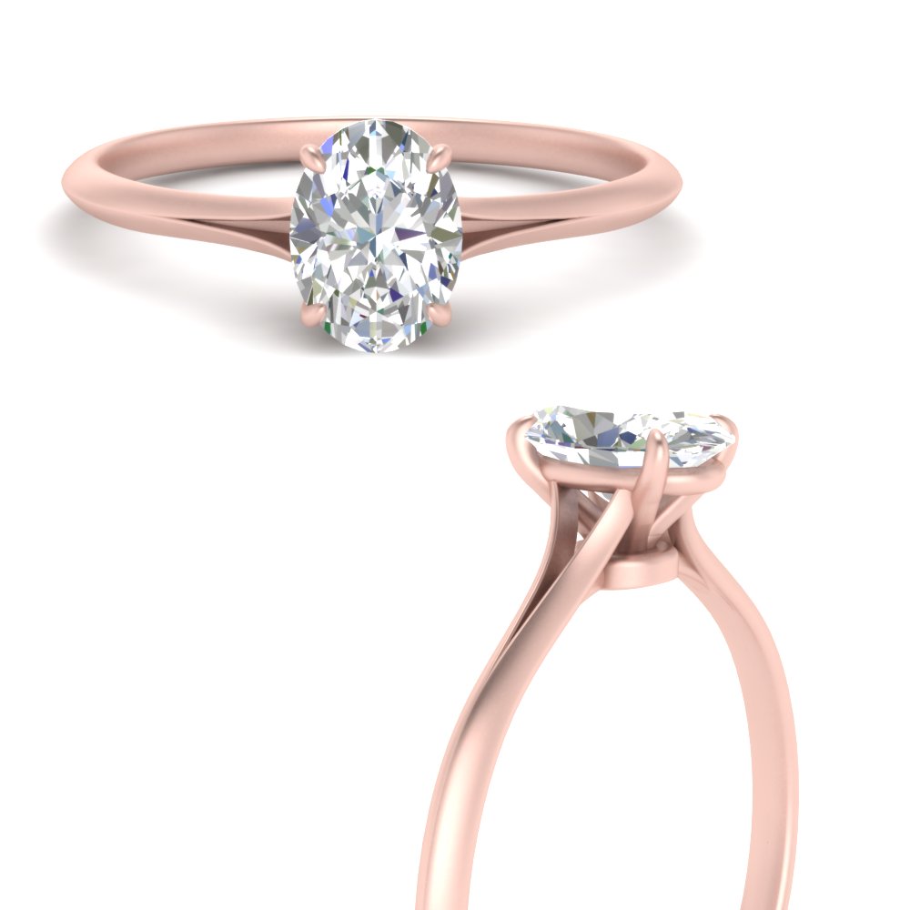 0.75 ct. oval cut high profile diamond ring in FD10359OVRANGLE3 NL RG