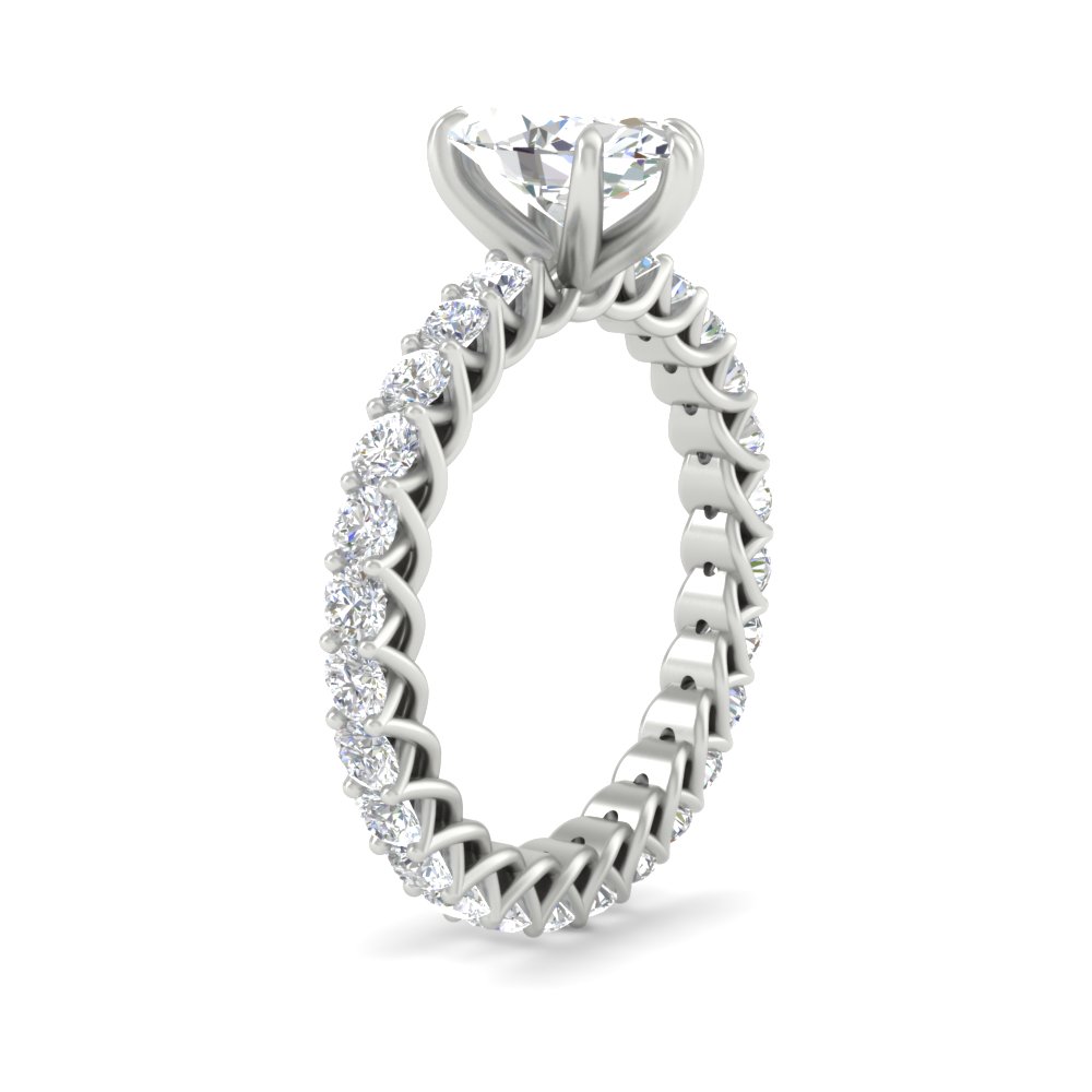 3.50 Ct. Marquise Diamond Unique Engagement Ring with 14K White Gold White Diamond