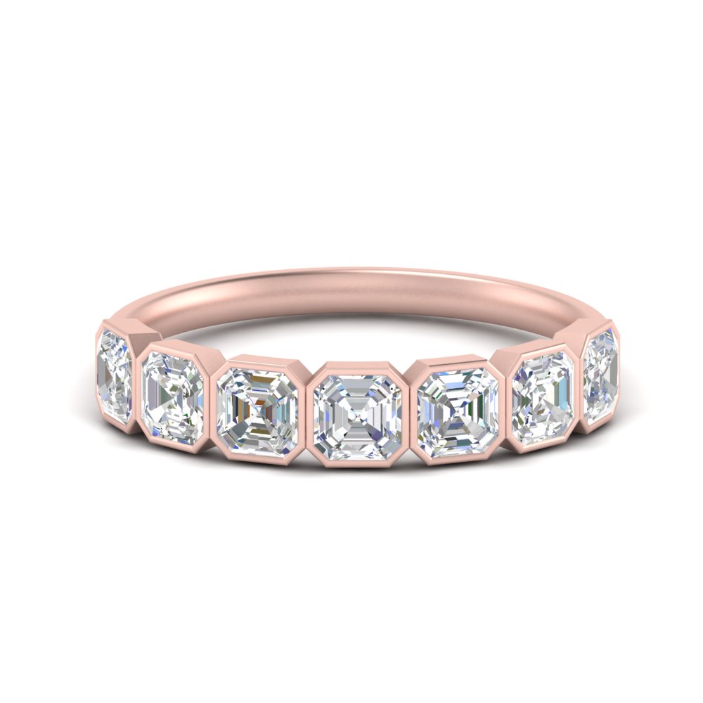 asscher-diamond-bezel-seven-stone-women-band-1.75-carat-in-FD10569AS-0.25CT-NL-RG