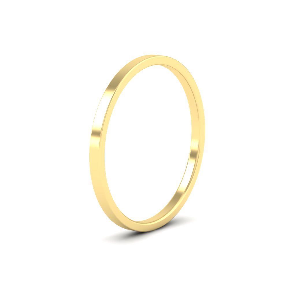  1.50 MM Mini Cigar Band with White Diamond 14K Yellow Gold