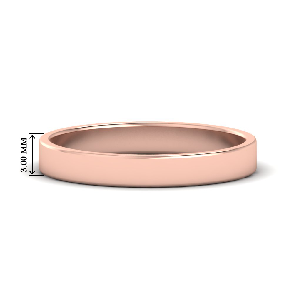 3 MM Gold Cigar Band with 14K Rose Gold undefined