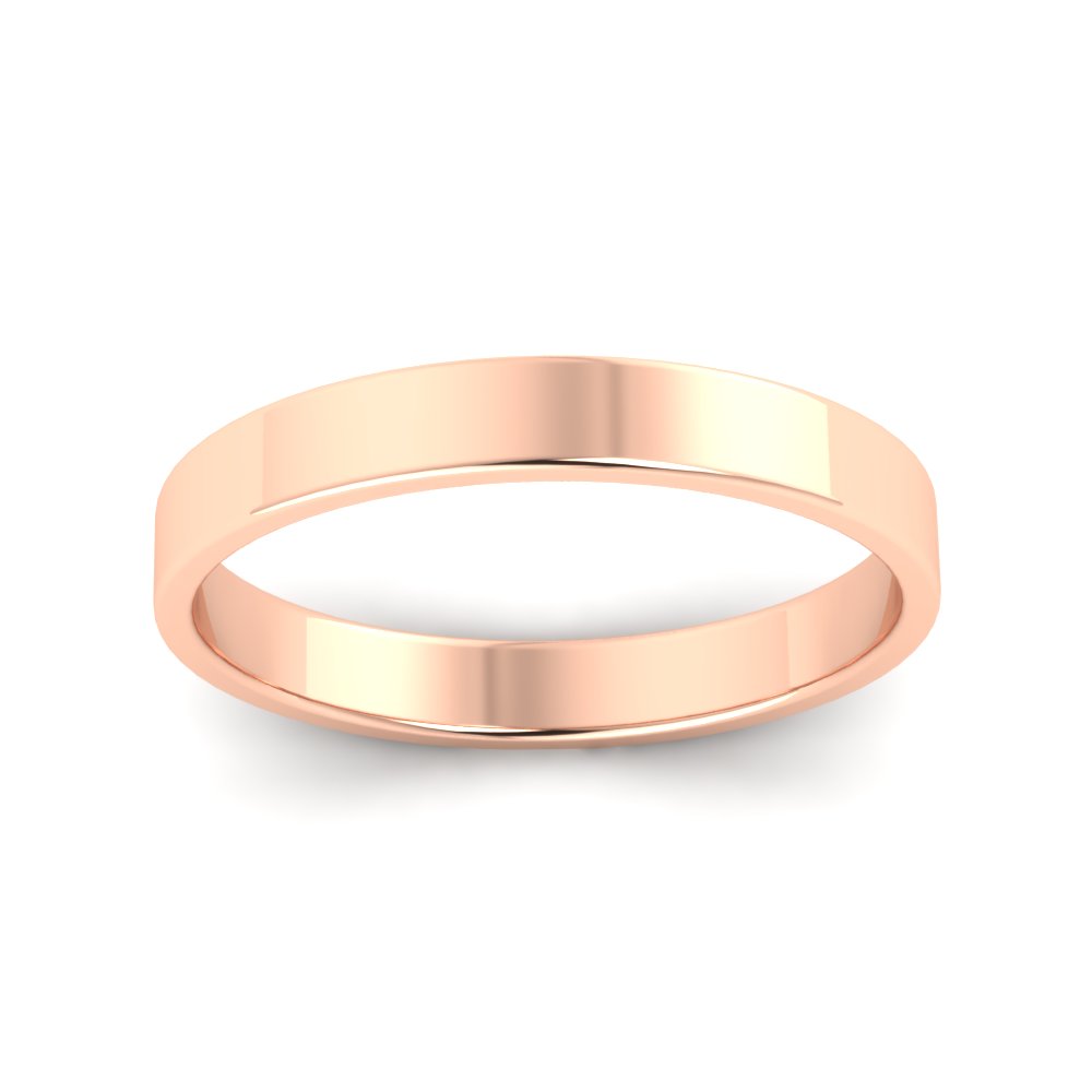 3 MM Gold Cigar Band with 14K Rose Gold undefined