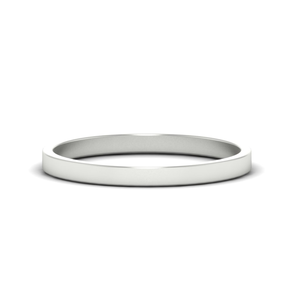 Classic Bold 2 Mm Cigar Band In 18K White Gold | Fascinating Classic Bold 2 Mm Cigar Band In 18K White Gold | Fascinating