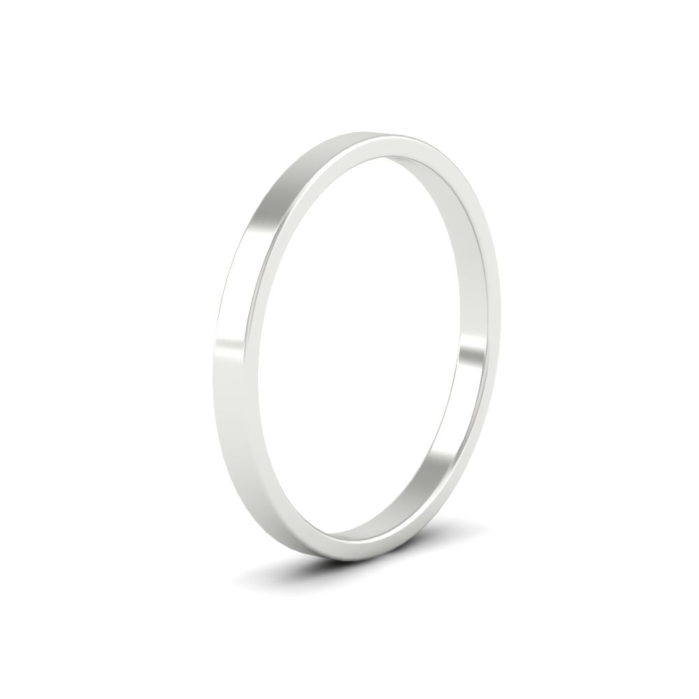 Classic Bold 2 MM Cigar Band with 14K White Gold undefined