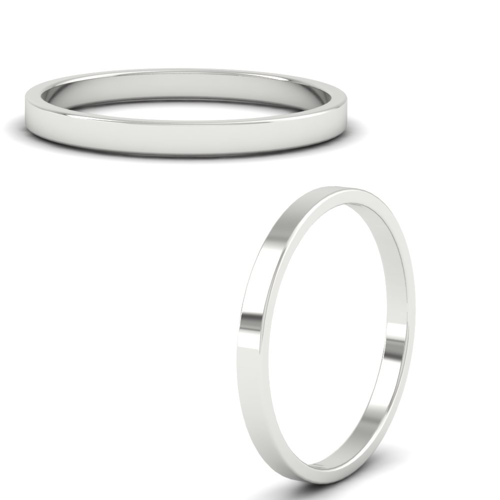 Classic Bold 2 Mm Cigar Band In 18K White Gold | Fascinating Classic Bold 2 Mm Cigar Band In 18K White Gold | Fascinating