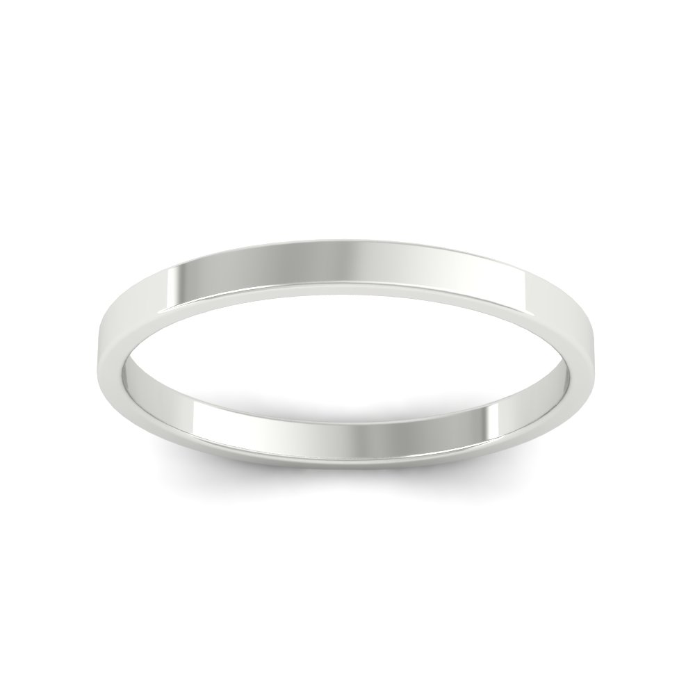Classic Bold 2 MM Cigar Band with 14K White Gold undefined