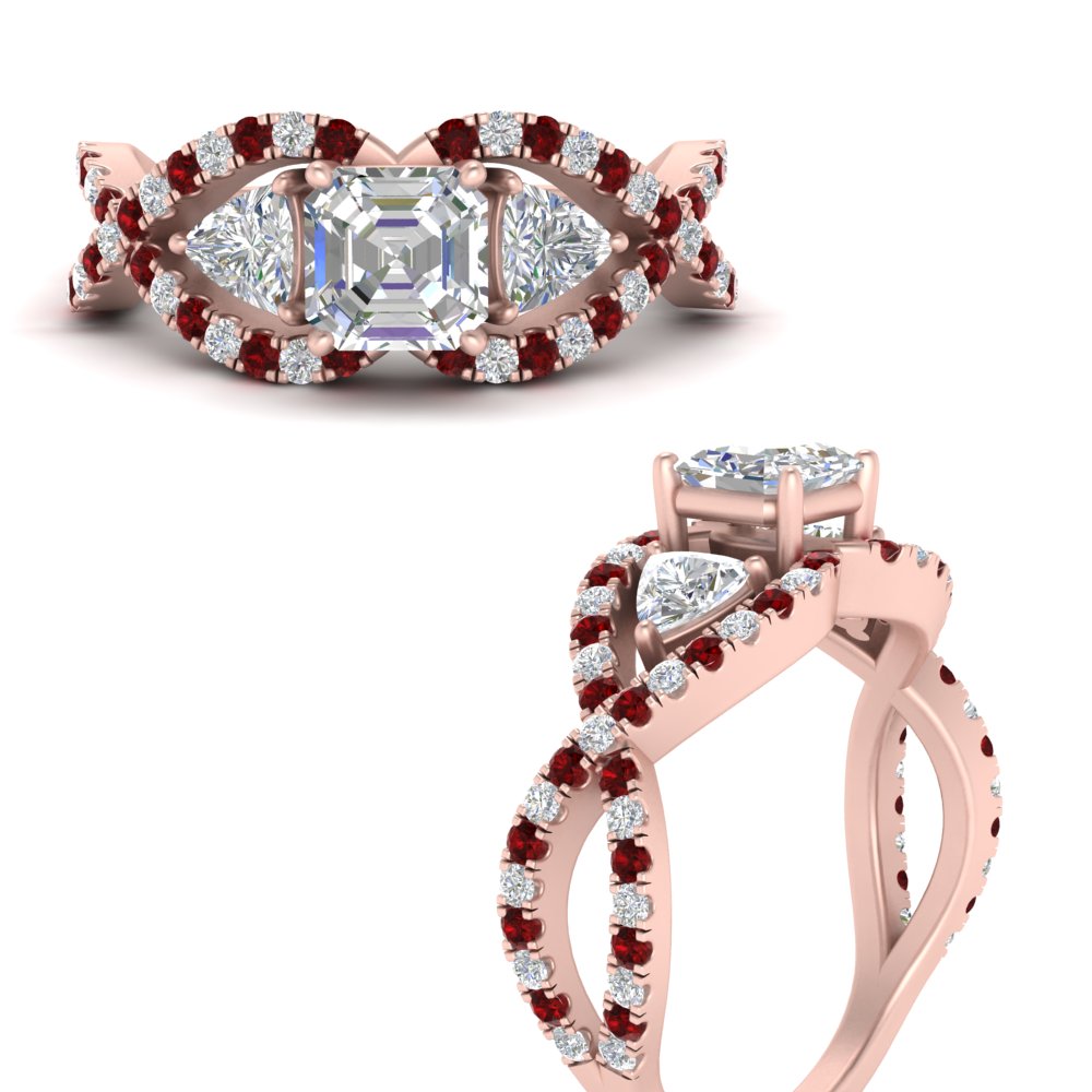 Asscher sale cut ruby