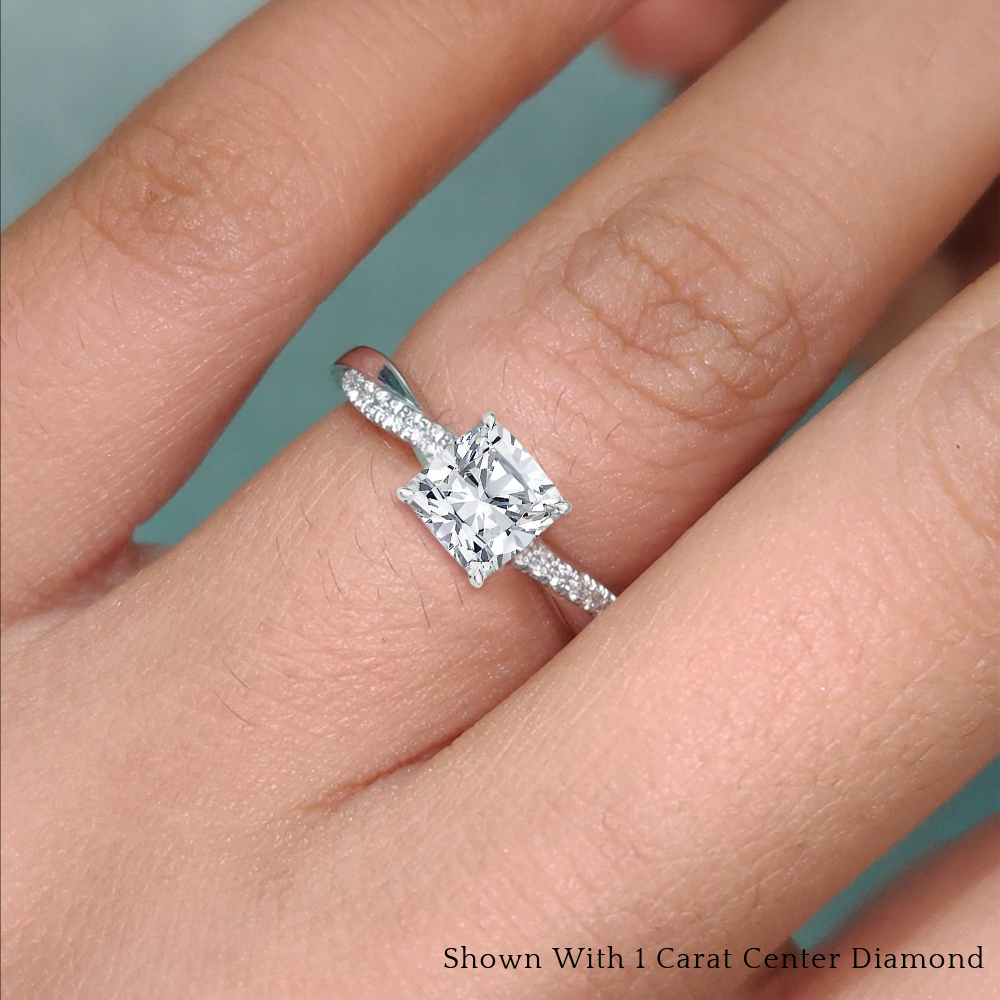 Two Row Diamond Wedding Band, Half Eternity Diamonds Wedding Ring, 4 mm Anniversary Pave Ring, 14K Yellow Gold 0.45 Carat Certified Handmade