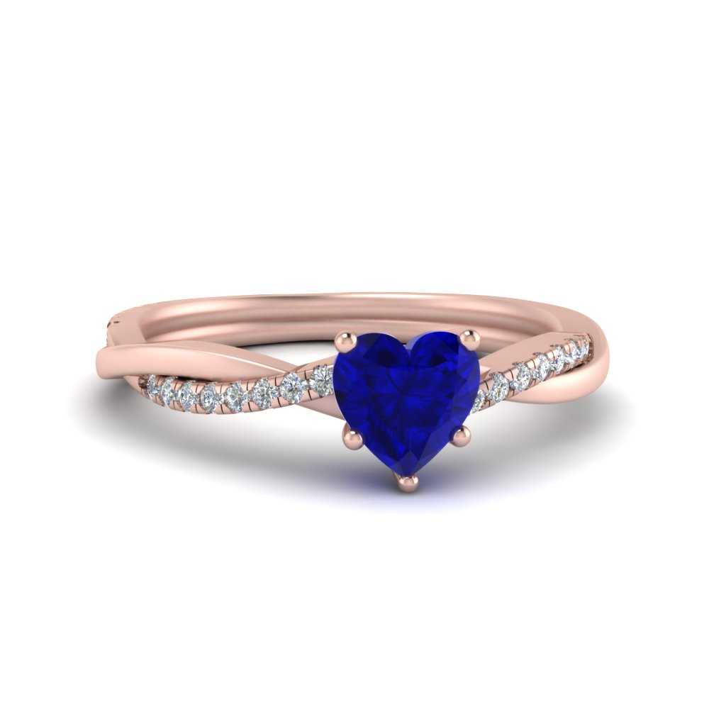 Heart Shaped Sapphire Strawberry Ring | LUO