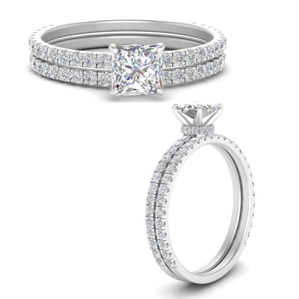three-quarter-princess-cut-diamond-gallery-bridal-ring-set-in-FD9168PRANGLE3-NL-WG