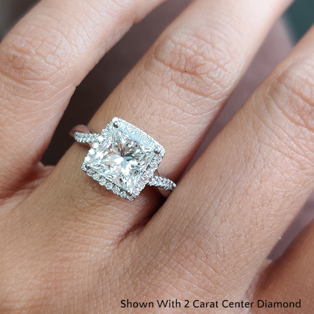 Solitaire Princess Cut Diamond Ring – Amal Jewels