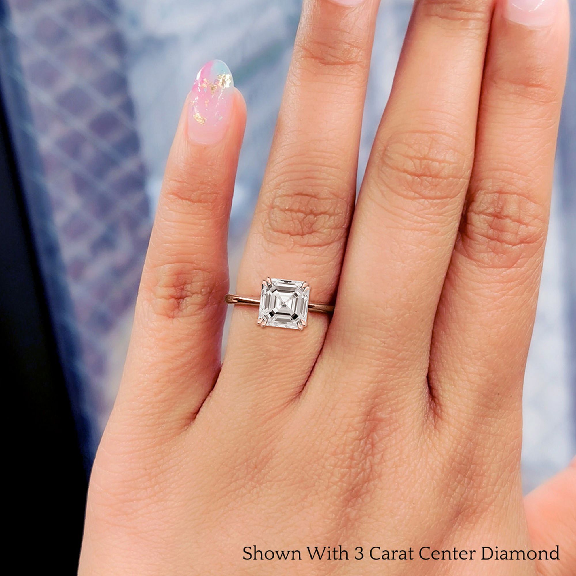 Asscher Cut Diamond Solitaire Engagement Ring | Reve Diamonds