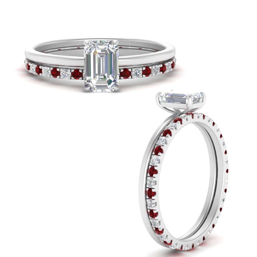 Thin ruby sales eternity band