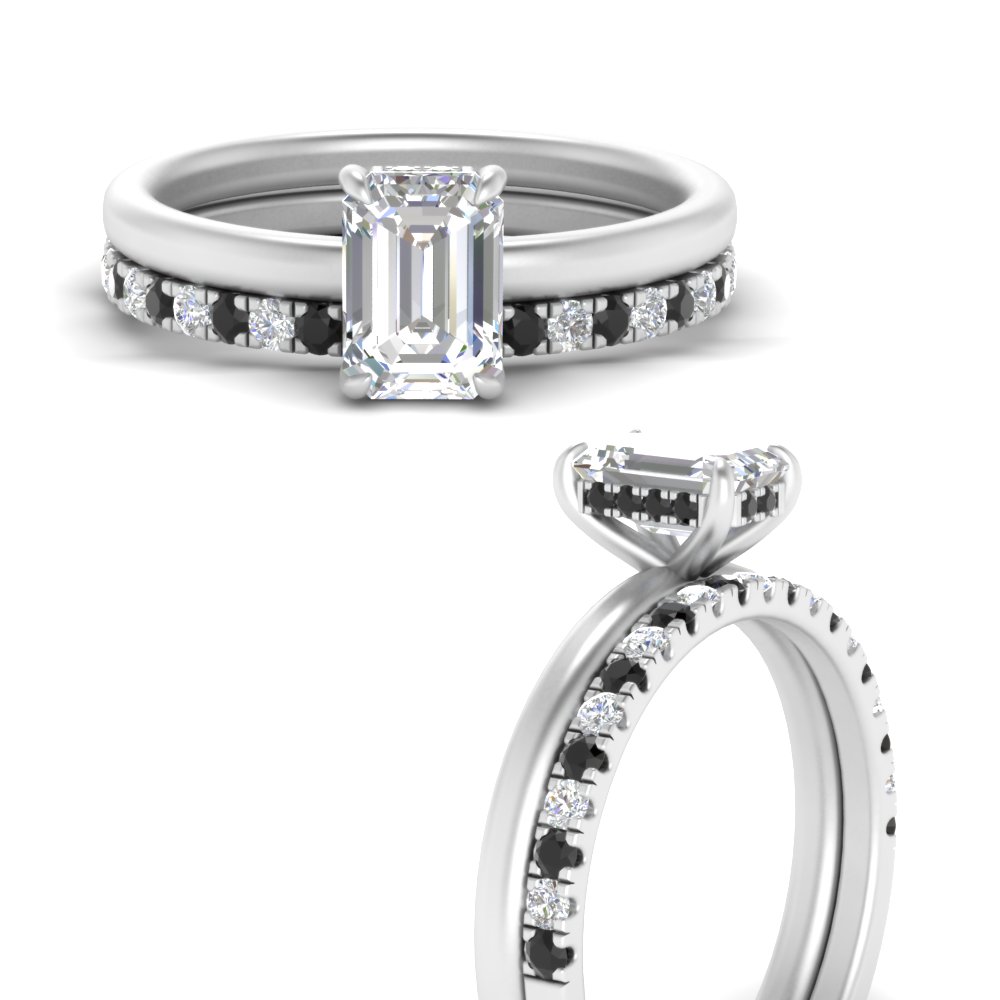 1.50 Carat Halo Art Deco Morganite and Black Diamond Moissanite Engagement Bridal
