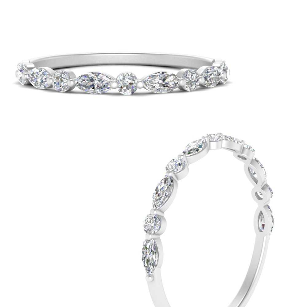 Dazzlingrock Collection 0.95 Carat (ctw) 14K Marquise & Round Diamond  Engagement Ring Band Set 1 CT, White Gold, Size 10 - Walmart.com