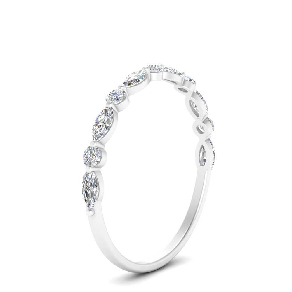 marquise and round band