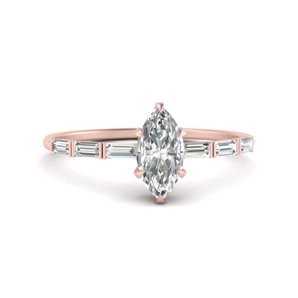Details about   0.42 Carat Diamond Baguette Cut Matching Engagement Band 14K Rose Gold Enhanced