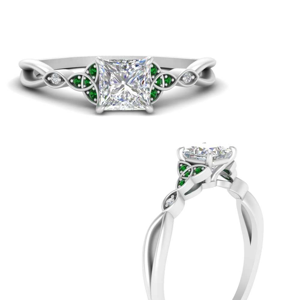 Irish emerald deals engagement rings