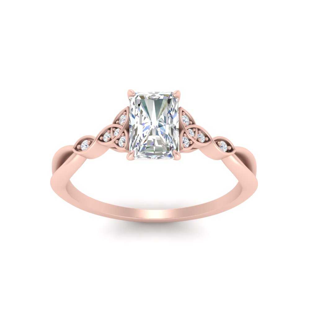 Vintage Irish Knot Radiant diamond Engagement Ring In …