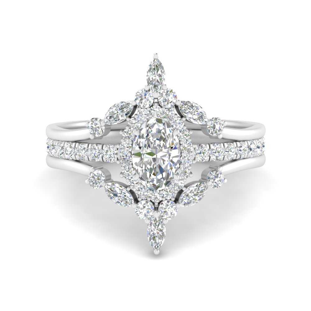oval-halo-crown-diamond-wedding-ring-set-in-FD9612OV-NL-WG