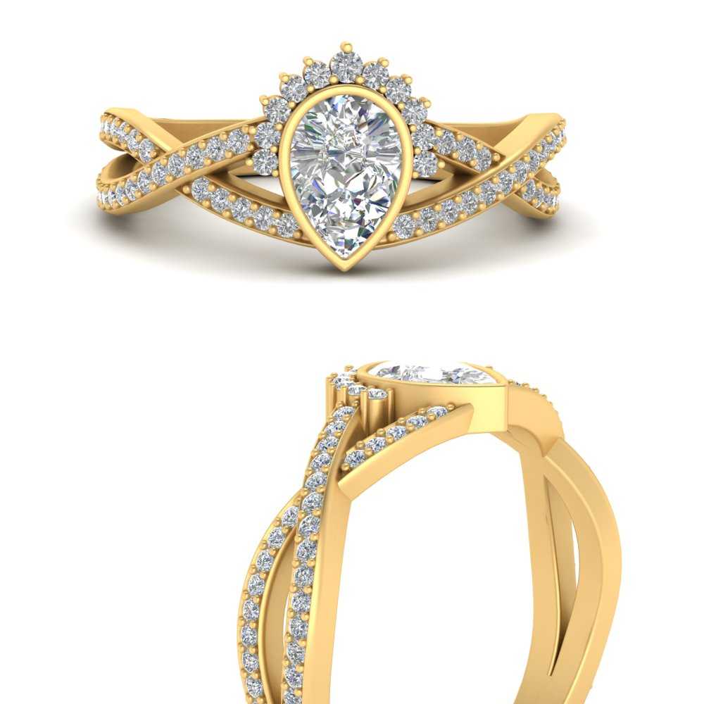 bezel-set-pear-split-band-crown-diamond-engagement-ring-in-FD9734PERANGLE3-NL-YG