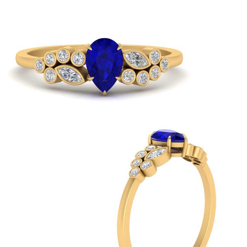 unique-pear-cluster-bezel-sapphire-engagement-ring-in-FD9777PERGSABLANGLE3-NL-YG