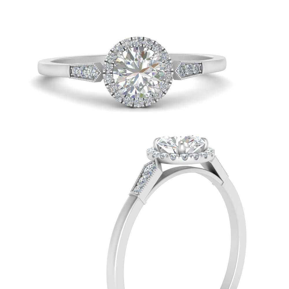 Brahmani Export White Gold 1.76+ Cushion & Round Cut Halo Pattern Diamond  Engagement Ring, Weight: 2.3 at Rs 251160 in Surat
