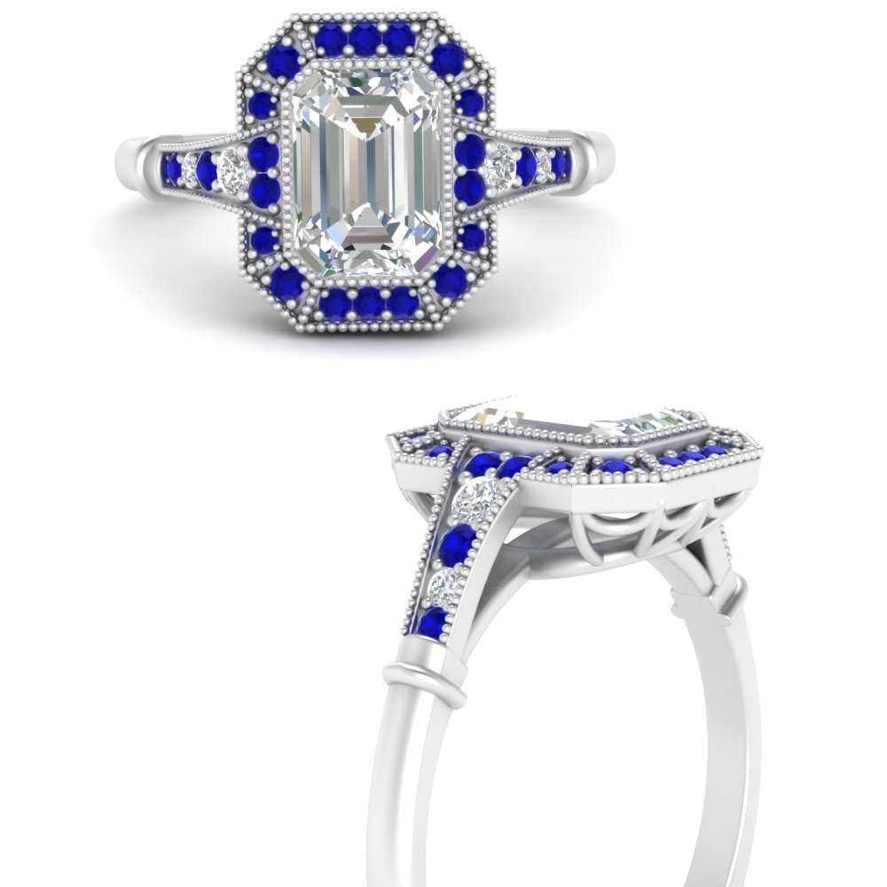 elongated-vintage-emerald-cut-sapphire-engagement-ring-in-FD9847EMRGSABLANGLE3-NL-WG