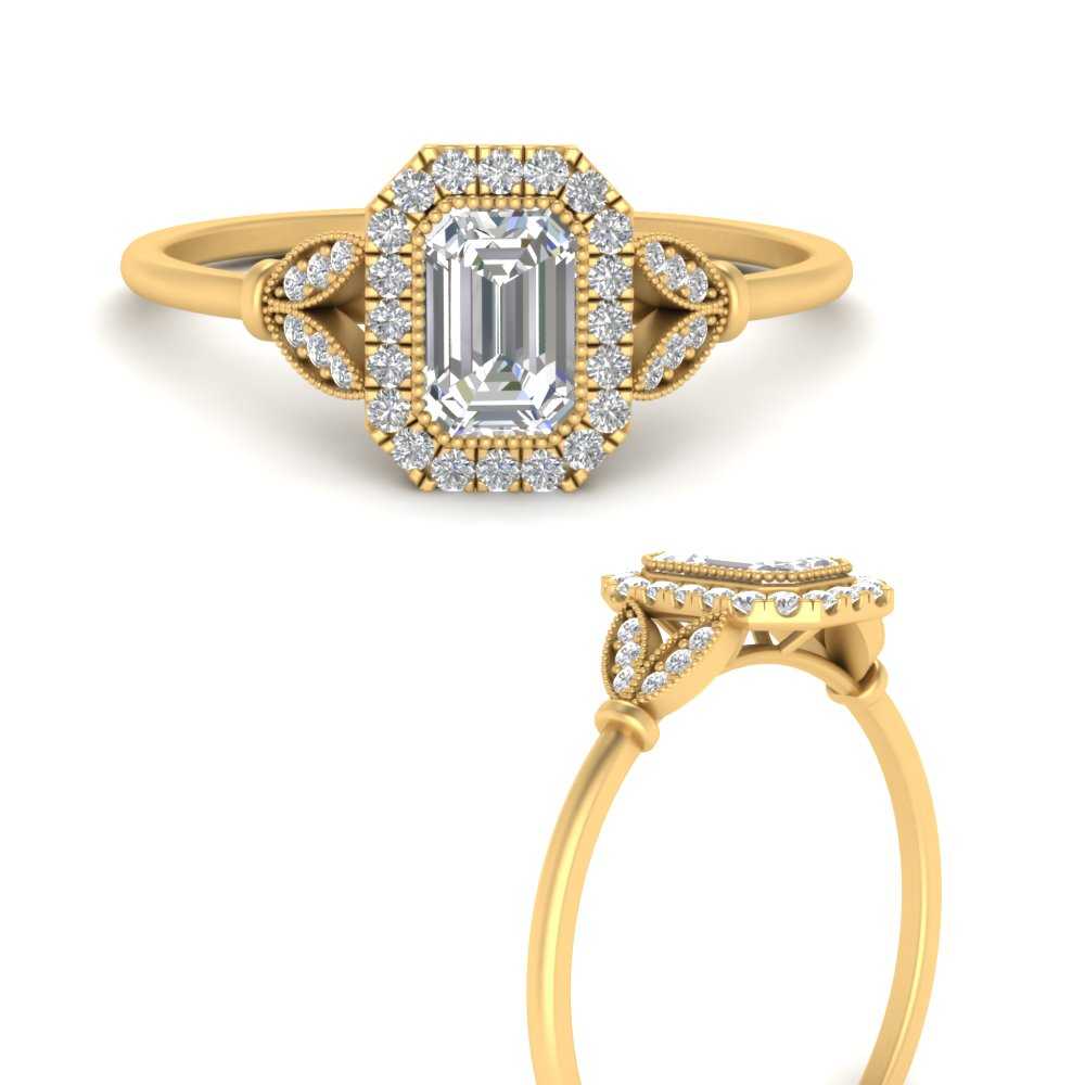 french-prong-emerald-cut-diamond-halo-leaf-engagement-ring-in-FD9870EMRANGEL3-NL-YG
