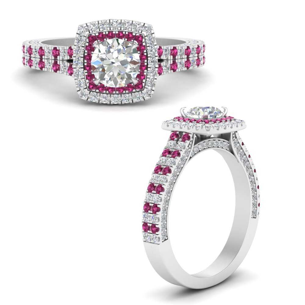 square-double-halo-round-pink-sapphire-engagement-ring-in-FD9906RORGSADRPIANGLE3-NL-WG