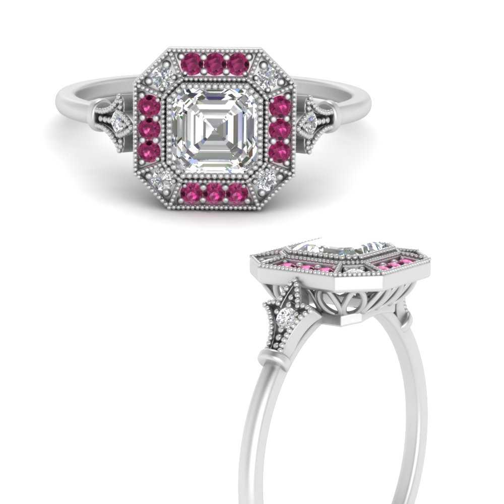 asscher-cut-vintage-halo-pink-sapphire-engagement-ring-in-FD9913ASRGSADRPIANGLE3-NL-WG