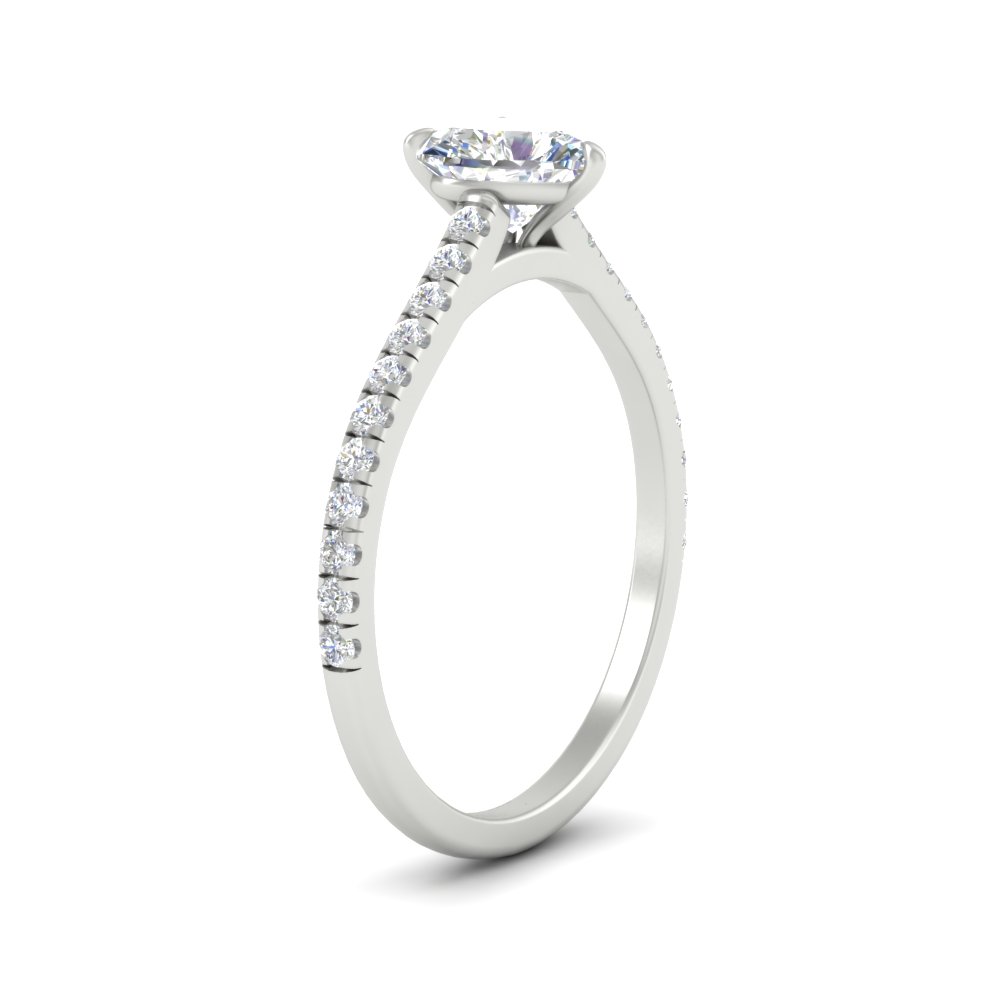 2 Carat Heart Shaped Diamond Precious Engagement Ring with 14K White Gold White Diamond