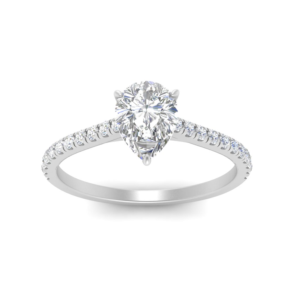 Victoria's Scattered Yellow Gold, Pear Cut Topaz and Diamond Engagement Ring