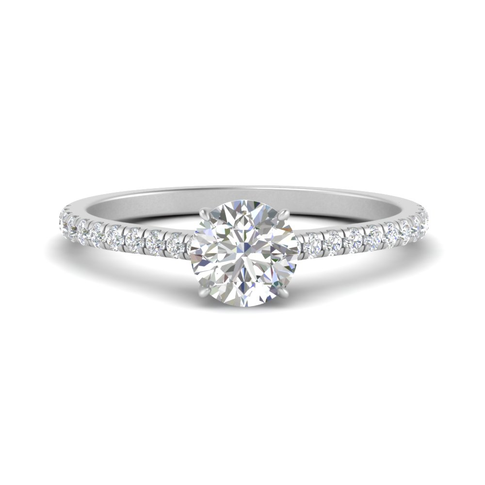 Pave Set Engagement Rings