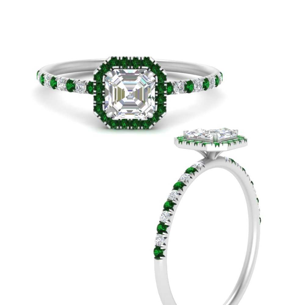 Asscher Cut Emerald Ring, 14k Solid Gold Emerald Ring – Melt'm Jewelry