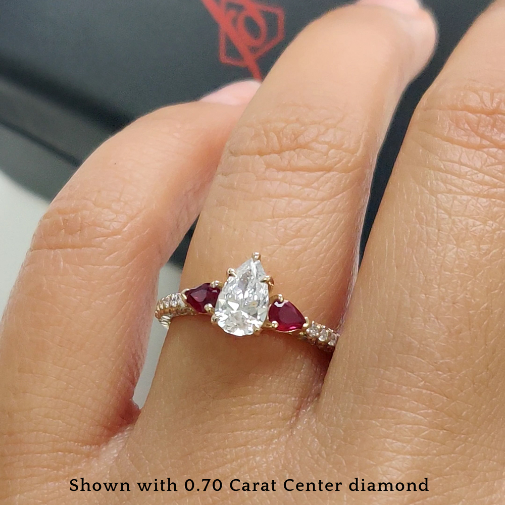 Engagement ring with accent on sale stones