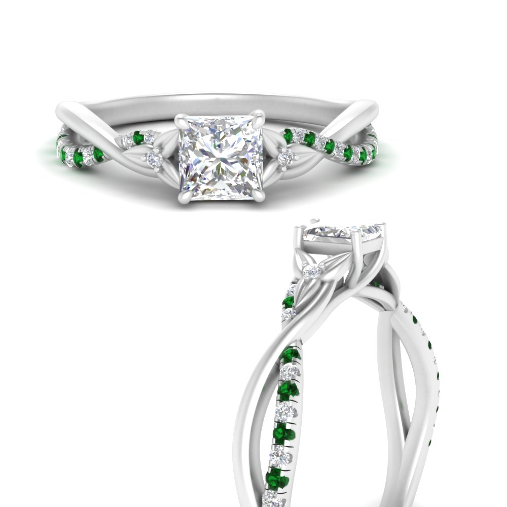 infinity-daisy-floral-princess-cut-emerald-lab diamond engagement-ring-in-FD9986PRRGEMGRANGLE3-NL-WG