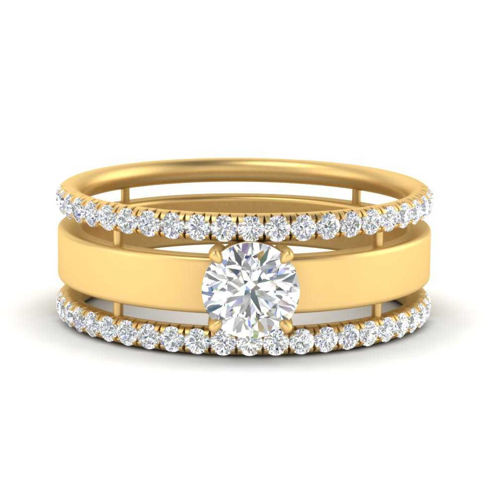 Milgrain Contour Diamond Ring Guard