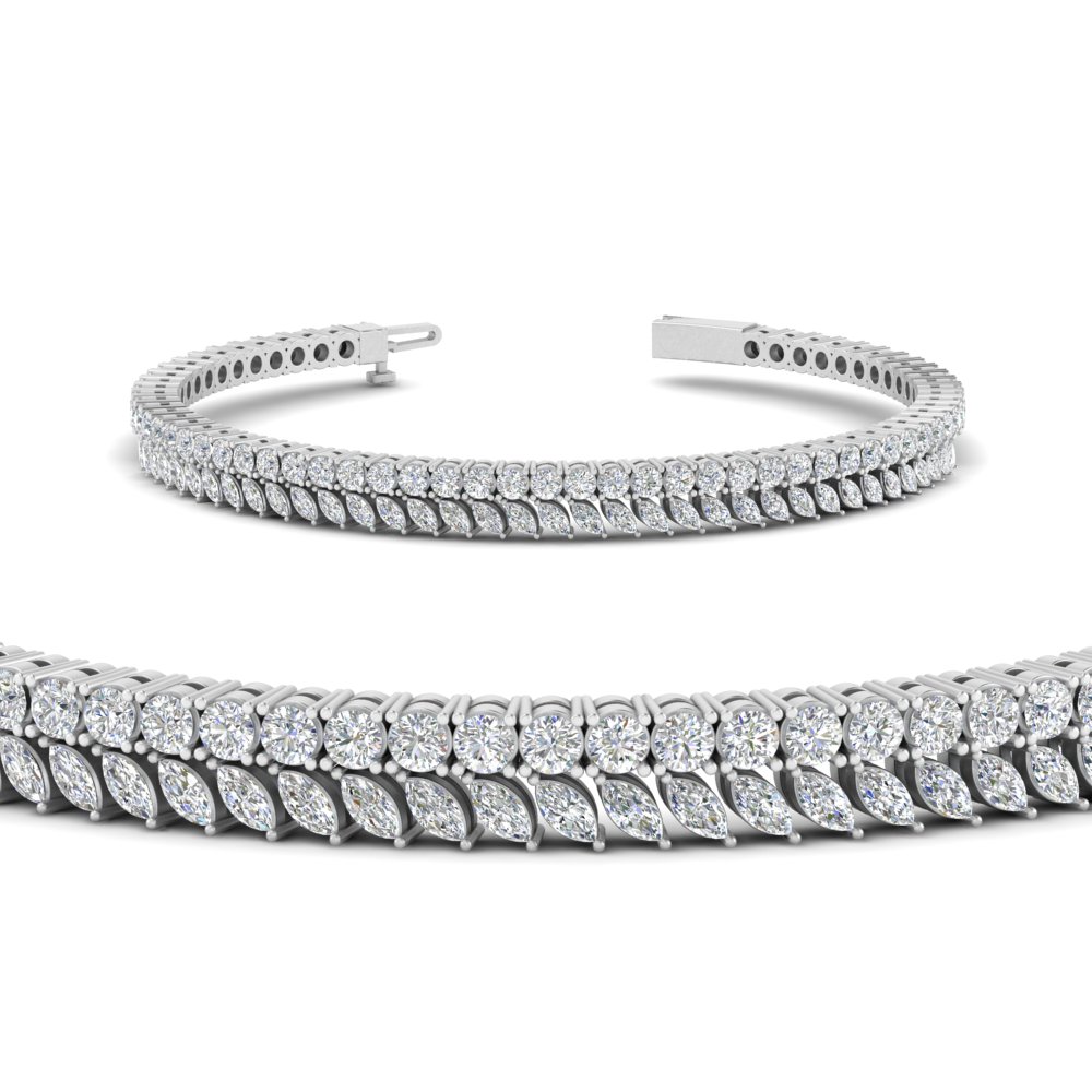 double-row-marquise-and-round-tennis-bracelet-in-FDBRC10422-NL-WG