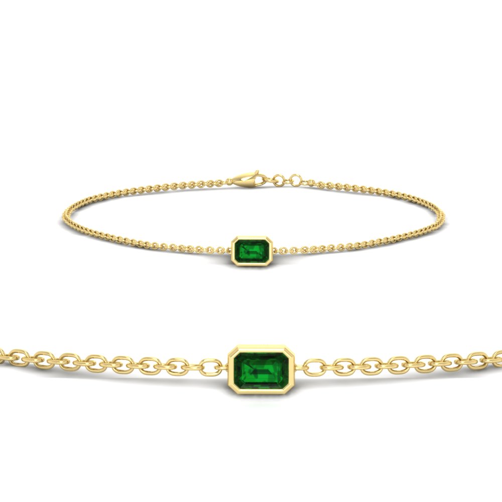 0.25-carat-emerald-cut-emerald-bezel-set-chain-bracelet-in-FDBRC11133EMGEMGR-0.25CT-NL-YG