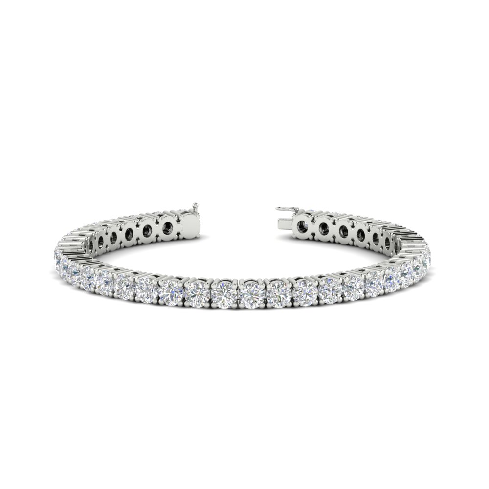 10 Ct. Diamond Tennis Bracelet with 14K White Gold White Diamond
