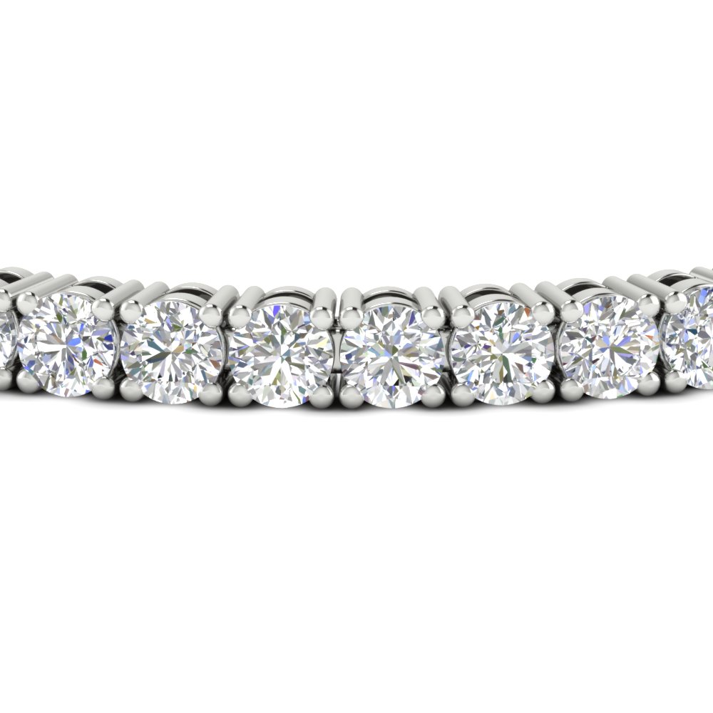 10 Ct. Diamond Tennis Bracelet with 14K White Gold White Diamond