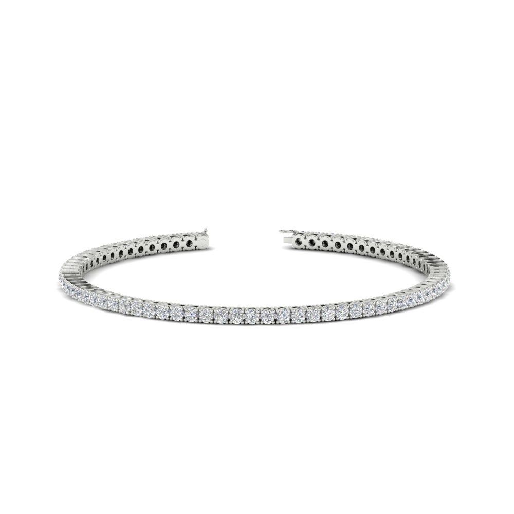  2 Carat Diamond Tennis Bracelet with White Diamond 14K White Gold