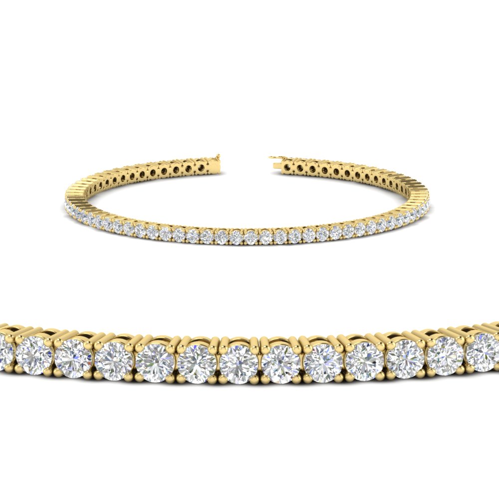 2 Carat Diamond Tennis Bracelet In Yellow Gold FDBRC8635ROANGLE2 2.00+CT NL YG