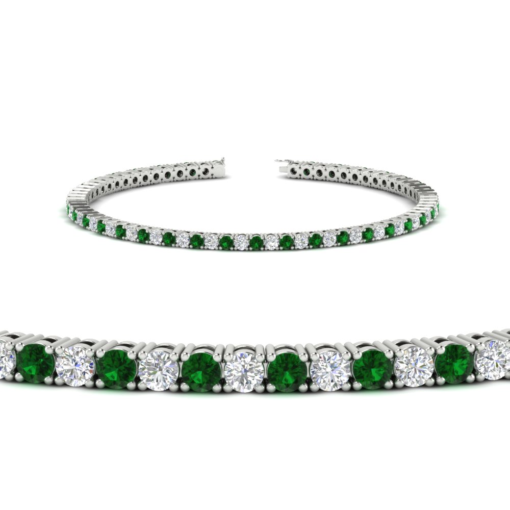 Green diamond bracelet discount