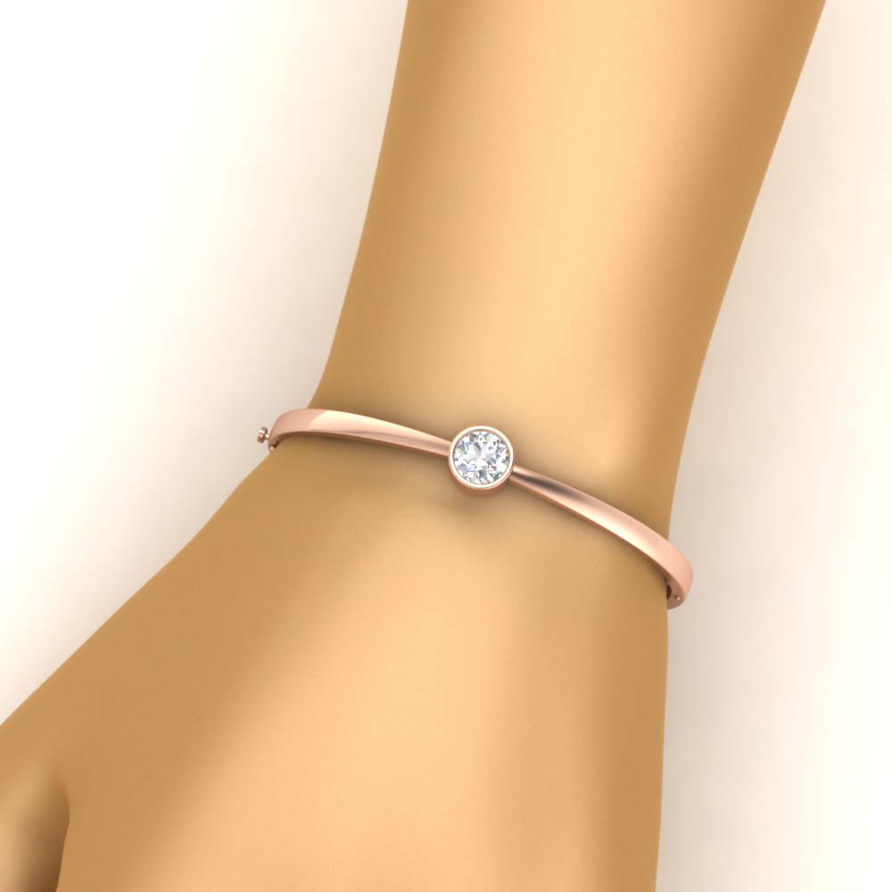 Order 0.06 ct Diamond Solitaire Bracelet in 14k Solid Gold