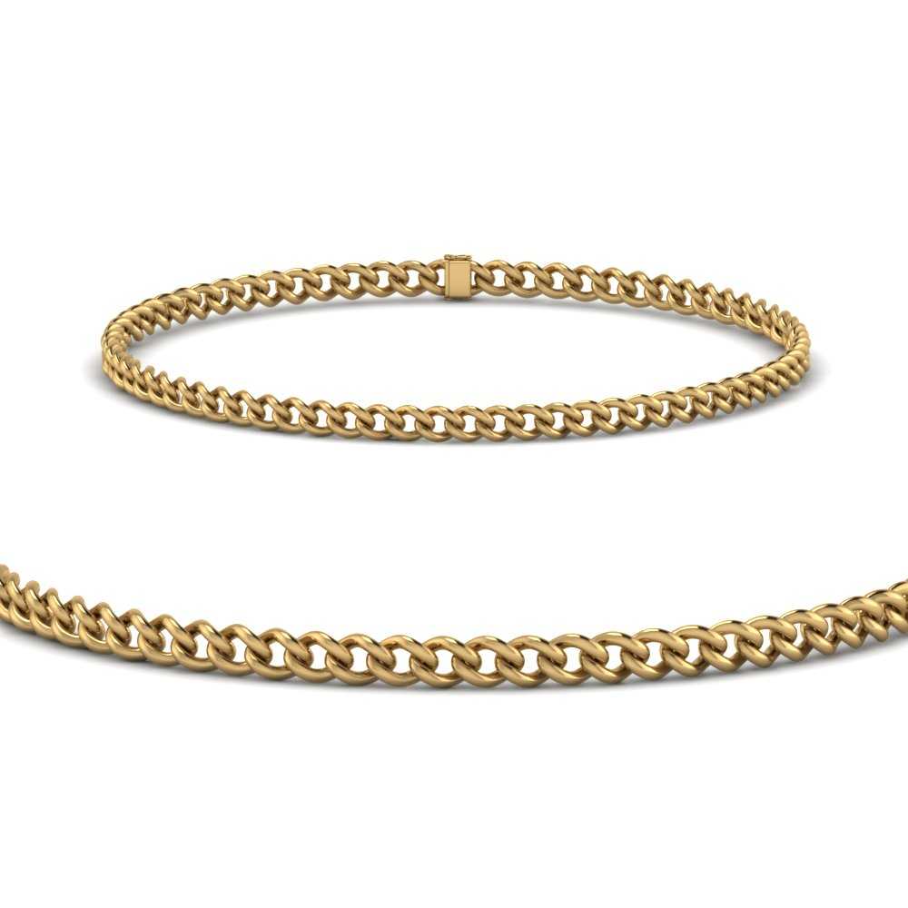 cuban-3-mm-link-chain-bracelet-in-FDBRC9484-3mm-ANGLE2-NL-YG