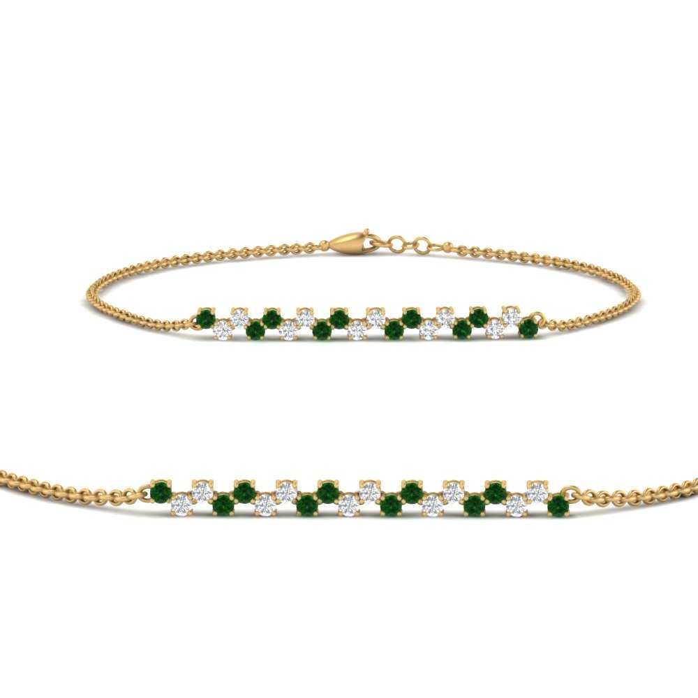 delicate-round-diamond-chain-bracelet-with-emerald-in-FDBRC9638GEMGRANGLE2-NL-YG