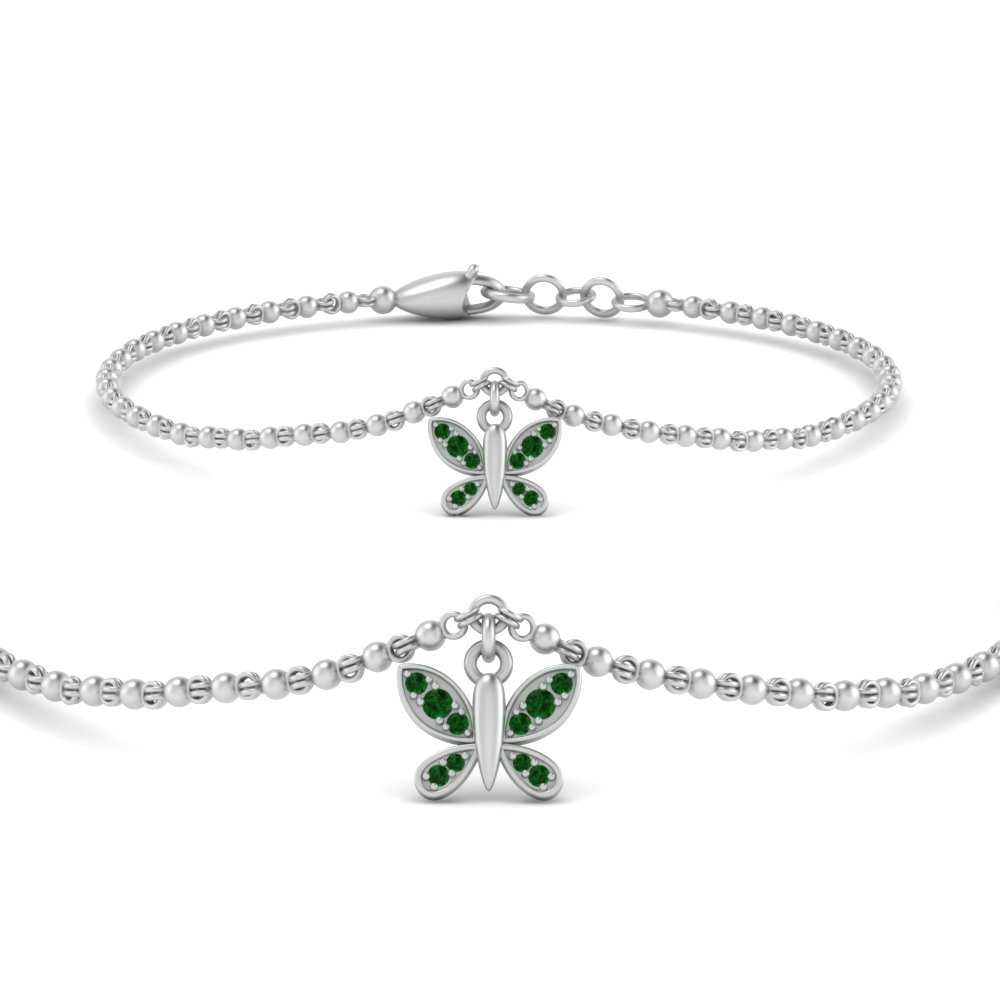 butterfly-cute-chain-emerald-bracelet-in-FDBRC9755GEMGRANGLE2-NL-WG