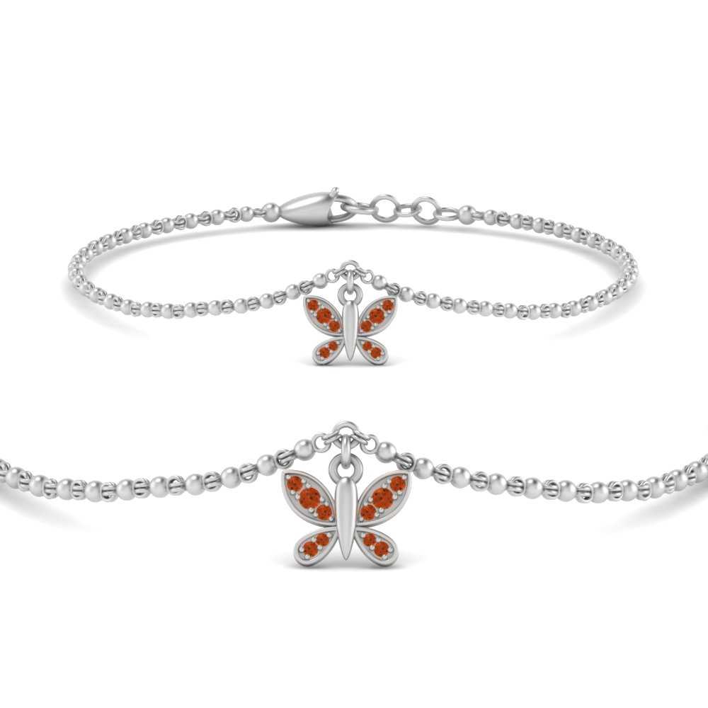 butterfly-cute-chain-orange-sapphire-bracelet-in-FDBRC9755GSAORANGLE2-NL-WG